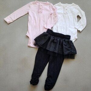 * MIX and MATCH Bodysuits and Fold Over Skirted Leggings Set 24 months